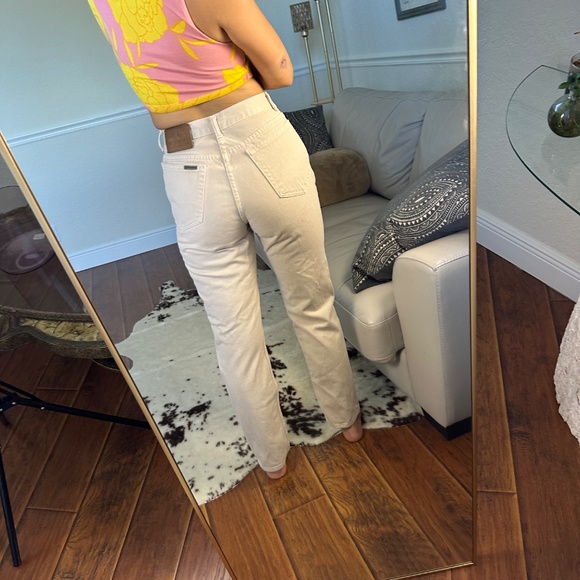 CALVIN KLEIN - Vintage Beige Denim - Size 10, fits like a 4 - Picture 4 of 4